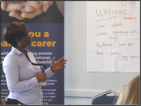 Image of Ola from the Customer Experience Team at the Just Say Parent forum meeting